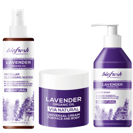 UNIVERZÁLNÍ KRÉM NA OBLIČEJ A TĚLO VIA NATURAL BIOFRESH LEVANDULE - 200ml